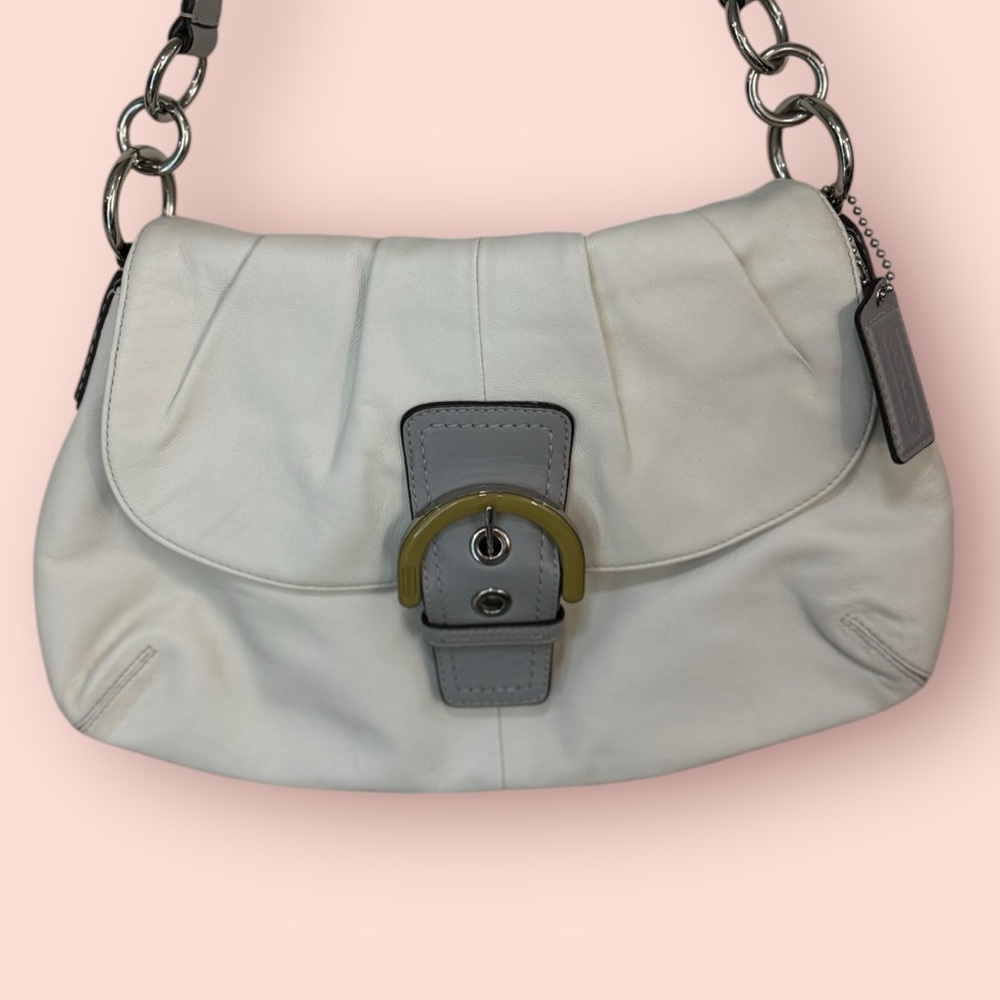Coach White and Gray Shoulder Bag - Picture 2 of 4